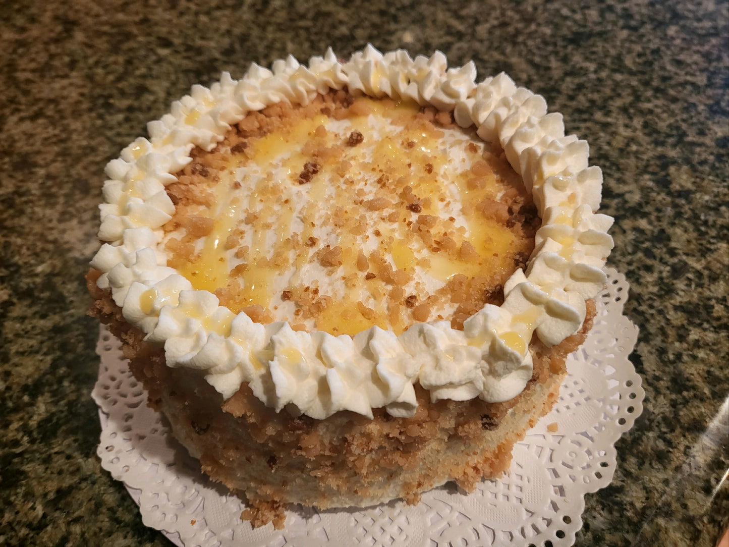 Lemon Toffee Crunch Cake