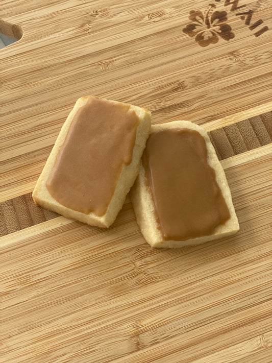 Kona Coffee Glazed Shortbread Cookies